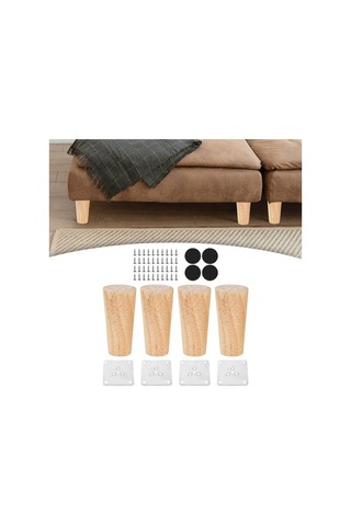 Trendooze Homyl 4x Dolap Ayakları Ahşap Yükseklik 10cm Odun Takımları Ev Dekorasyonu Odun