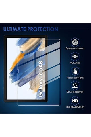 Samsung Galaxy Uyumlu Tab A8 10.5 2021 Sm-x200 X207 Ekran Koruyucu Kırılmaz Cam