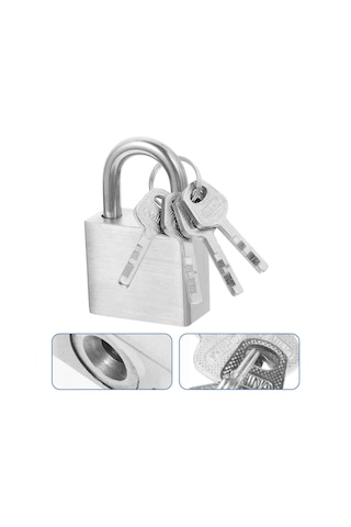 Bagaj Kilidi 30mm Paslanmaz Çelik Günlük Kilidi Paslanmaya Karşı Dayanıklı Küçük Kilit Anahtarlı