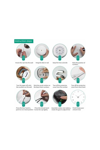 Yaleker 3d Akrilik Dıy Sessiz Duvar Saati, Modern Dekor, Ev Ofis Kullanıma Uygun, Kolay Kurulum, 70-120cm Boyut Ayarlı Çok Renki