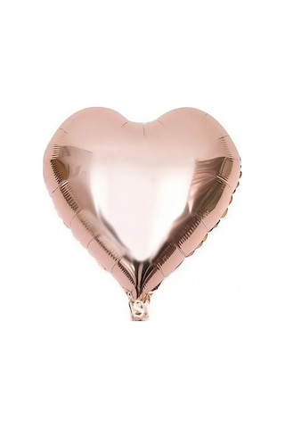Rose Gold Kalp Folyo Balon 40cm Sevgililer Günü Evlilik Teklifi Romantik Kutlama Altın - Gül