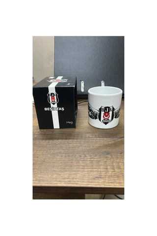 Lisanslı Taraftar Seramik Kupa Siyah Beyaz