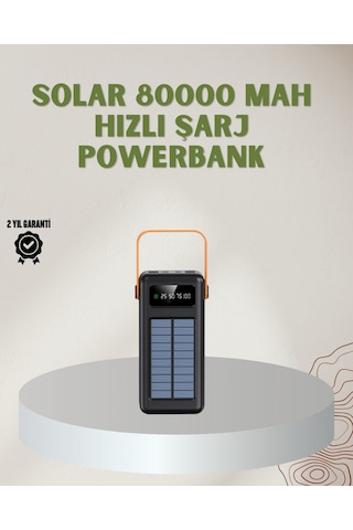 Powerbank Solar Fenerli Çoklu Kablolu Tnabilir Semeglbl - 23 Şarj Aleti Açık