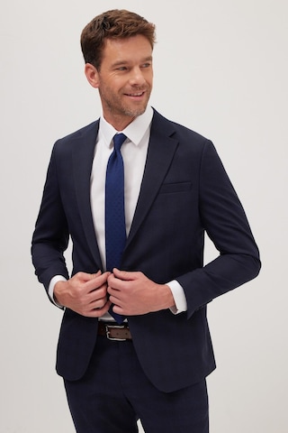 Tudors Erkek Slim Fit Mono Yaka Likralı Esnek Kumaş Lacivert Takım Elbise-41315 Lacivert