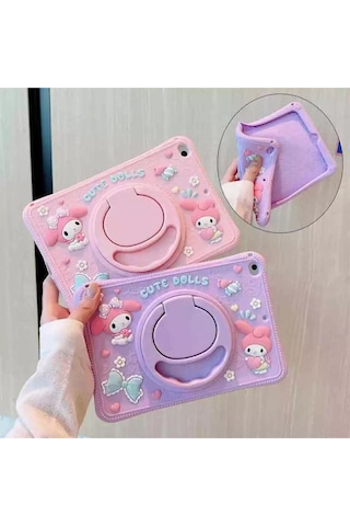 Ennar Lenovo Tab M9 Tb310fu 9 İnç Cute Dolls Askılı Standlı Tablet Kılıfı+tablet Kalemi Arka Kapak