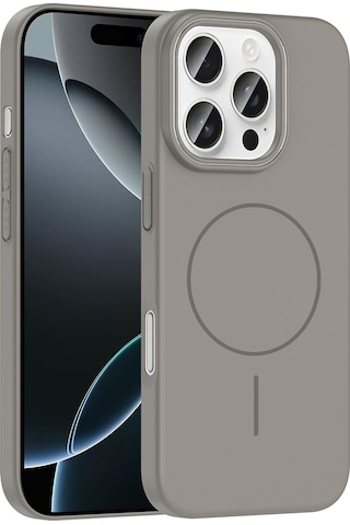 Apple iPhone 16 Pro Max Uyumlu Kılıf Magsafe Şarj Özellikli Zore Ruby Silikon Kapak - Lacivert Lacivert
