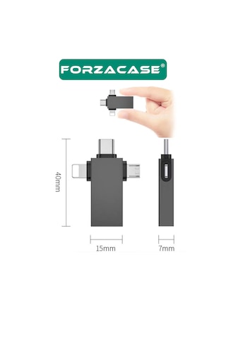 Micro Usb Type-c Lightning To 4in1 Otg Usb Çevirci Adaptör Fc930