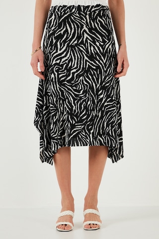 Lela Desenli Volanlı Midi Boy Bayan Etek 5869010 Zebra