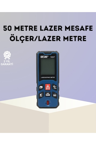 Lazer Metre 50 Mt Hassas Ve Hızlı Ölçüm Özellikli 0 - 25.5 CM