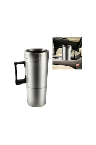Sones Dc 12v Paslanmaz Çelik Araba Elektrikli Su Isıtıcısı Isıtmalı Kupa Isıtma Kupası Şarj Cihazı Çakmak, Kapasite: 300ml