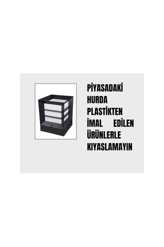Astec Kare Izgaralı Küp Dekoratif Bahçe Aydınlatma Armatürü