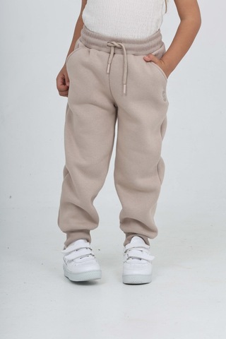 Toontoy Kız Çocuk T Logo Nakışlı Eşofman Alt Bej