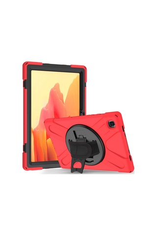 Galaxy Tab A7 Lite 8.7 T220 Uyumlu Tam Koruma Defender Askılı 360 Dönebilir Standlı Zırh Tablet Kılıfı Korumalı Kapak