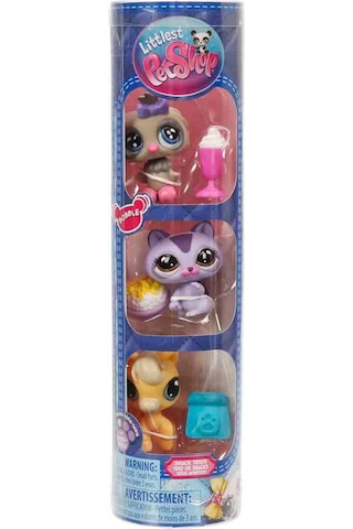 Littlest Pet Shop Minişler 3 Lü Figür Seti S4 Rakun-baykuş-at