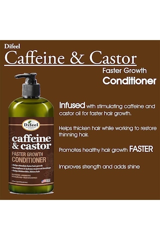 Difeel Caffeine & Castor Saç Uzamasını Destekleyen Saç Kremi 1lt