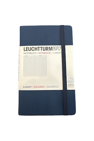 Leuchtturm1917 Sert Kapak A6 Kareli Defter Blue 309923