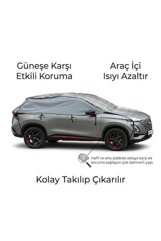 Gard Oto Universal Suv Araç Brandası Su Geçirmez Gri