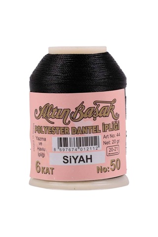 Altınbaşak Oya ve Dantel İpi 20 gr Siyah
