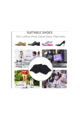 10mm Siyah Topuk Vurma Önleyici Ped Spor Ayakkabı Aşınma Önleyici