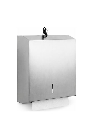Aqua Bagno Basic Z Katlama Kağıt Verici 400 Lük Paslanmaz Çelik Mat Krom Dispanser