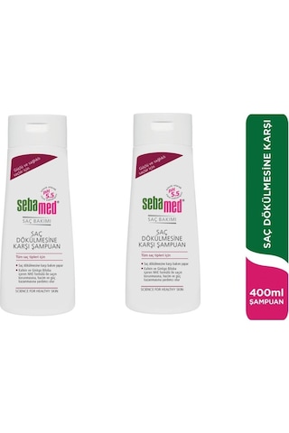 Sebamed Saç Dökülmesine Karşı Güçlendirici Etkili Kafein ve Ginkgo Biloba İçerikli Şampuan 400 ML - 2 li Set