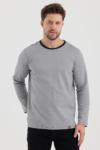 Alexander Gardi Alexandergardı Desenlı Yırtmaçlı Regular Fit Sweatshırt E22-751 00 001