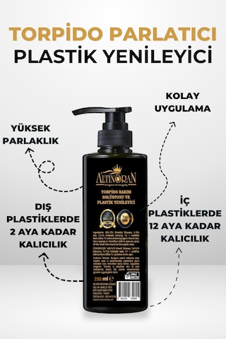 Altınoran İç Ve Dış Komple Bakım Seti Torpido Parlatıcı 200ml + Guard Auto Hızlı Cila 250ml