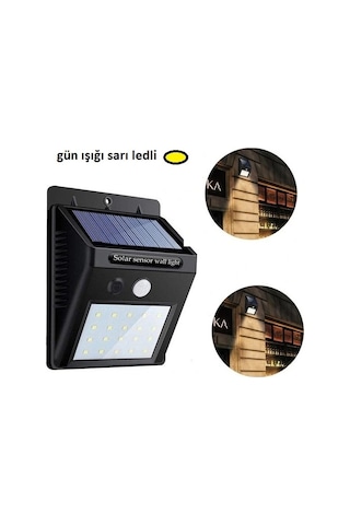 Hareket Sensörlü Güneş Enerjili Lamba 20 Led