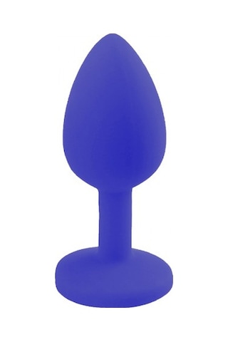 Backpart Taşlı Silikon Anal Tıkaç - Mavi Backpart Taşlı Silikon Anal Tıkaç - Mavi