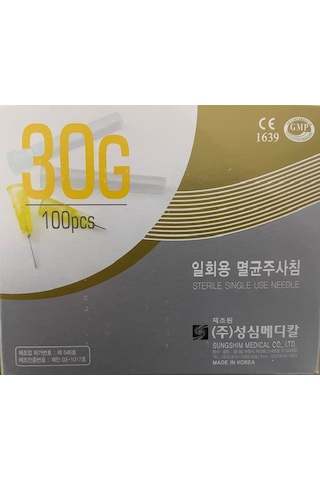 Sungshım - 30gx13mm - Mezoterapi İğne Ucu 100 Lük Paket