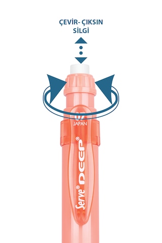Serve Deep Mekanik Uçlu Kalem Toprak Tonları 0.7 MM Mercan