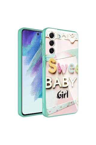 Galaxy S21 Fe Kılıf Kamera Korumalı Desenli Sert Silikon Zore Epoksi Kapak NO5