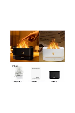 Hava Nemlendirici Alev Efektli Volkan Tasarım Ultrasonik Uçucu Aroma Yayıcı Nemlendirici 200ml