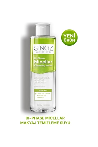 Sinoz Çift Fazlı Micellar Makyaj Temizleme Suyu 200 ML