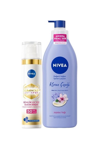 Tr Thiamidol Etkili Leke Karşıtı Gündüz Yüz Bakım Kremi 40ml Ve Kiraz Çiçeği Nemlendirici Vücut Losyonu 400ml