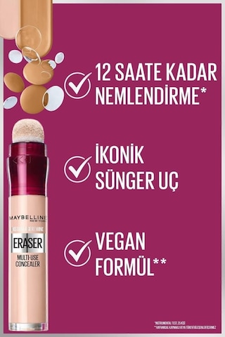 Instant Eraser Kapatıcı 01 Light+hyper Precise Eyeliner 701+mini Likit Mat Ruj 65seductress pktmyerkaspeyttmnst-8773 Diğer