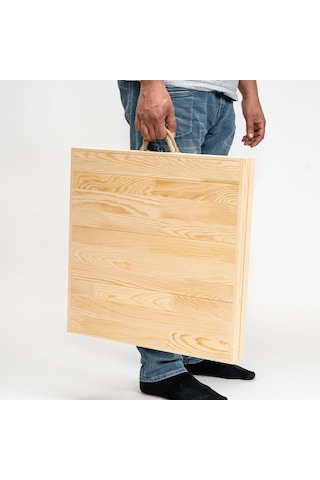 Katlanır Kamp, Piknik Ve Bahçe Masası 55x110 Cm - Ham Naturel Renk Çok Renkli