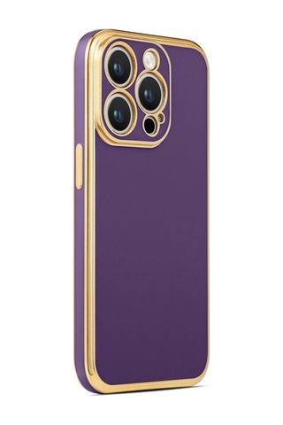 Apple Uyumlu iPhone 14 Pro Kılıf Zore Bark Kapak Derin Mor