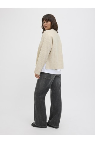 Jack & Jones Kadin Yün Karisimli Wide Fit Kazak - Sigga - 12255358 Fog