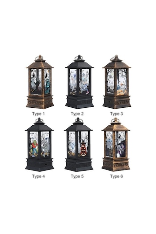 Novahub Led Fener Peri Işık Lambası Cadı Yarasa Kafatası Desen Cadılar Bayramı Asılı Aydınlatma Aracı Ev Partisi Veranda Ev Bar Arka Bahçe Dekoru, Küçük Boy Diğer