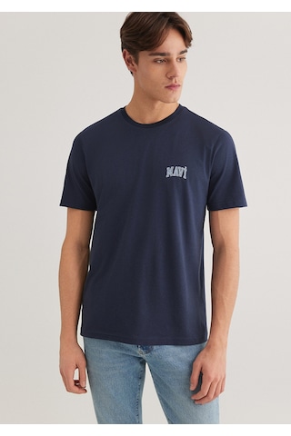 Mavi - Mavi Logo Baskılı Lacivert Tişört 0611714-70497 Lacivert