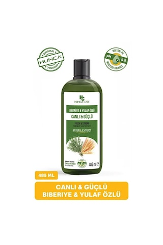 Hunca Care Biberiye Ve Yulaf Özlü Şampuan Güçlü Saçlar Ve Hızlı Saç Uzamasına Yardımcı 485 Ml Tüm Saçlar