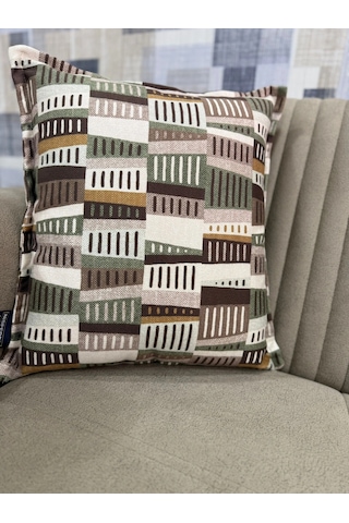 Nivemeshome Ritim 01 Yeşil 45x45 Kırlent Kılıfı Yeşil
