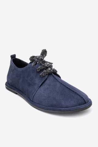Luvishoes Luvi Shoes Denora Lacivert Süet Hakiki Deri Kadın Günlük Ayakkabı Lacivert