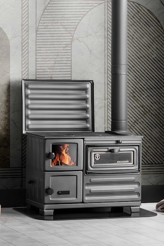 Erendemir Kuzine Soba Siyah Şömine Döküm Soba Em804B-D