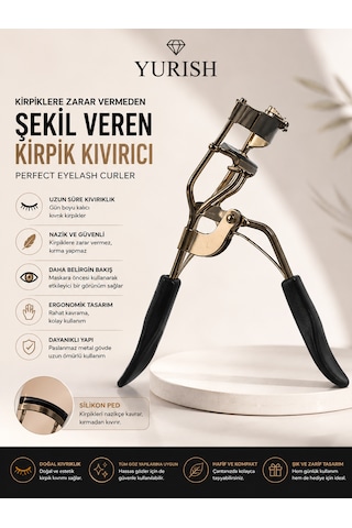 Kirpiklere Zarar Vermeden Şekil Veren Kirpik Kıvırıcı Perfect Eyelash Curler Karışık Renkler