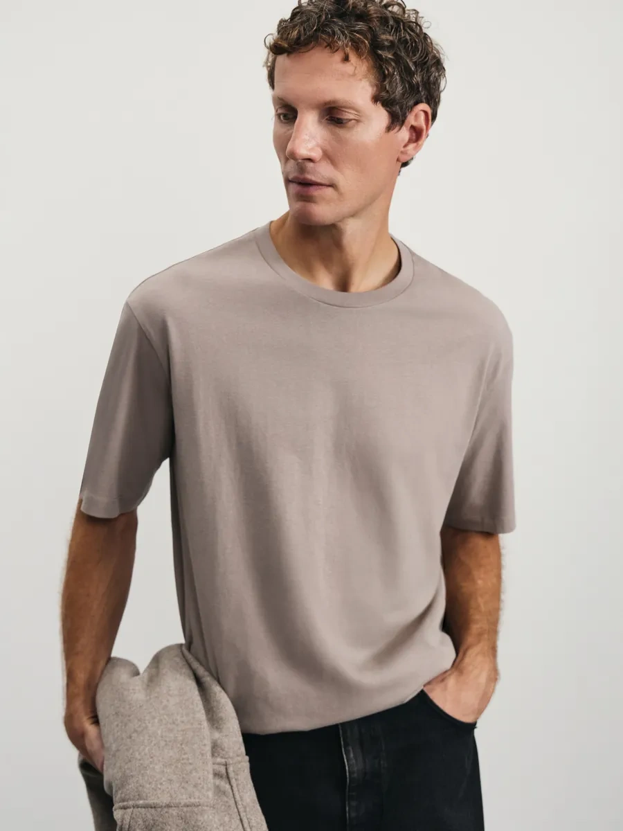 Zarına Regular Fit Basic Tişört 378572136 Bej