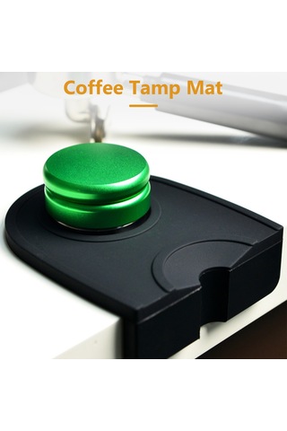 Leezsing Profesyonel Barista İçin Kaymaz Silikon Kahve Presleme Pedi, S Boy, Masa Koruyucu Ve Köşe Pedi Siyah