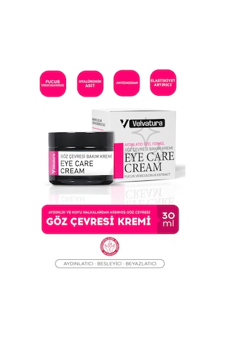 Velvatura Göz Çevresi Bakım Kremi 30 ML