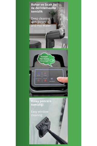 Kiwi KCC-4328 Pro Buharlı Sesli Uyarılı Koltuk ve Halı Yıkama Makinesi